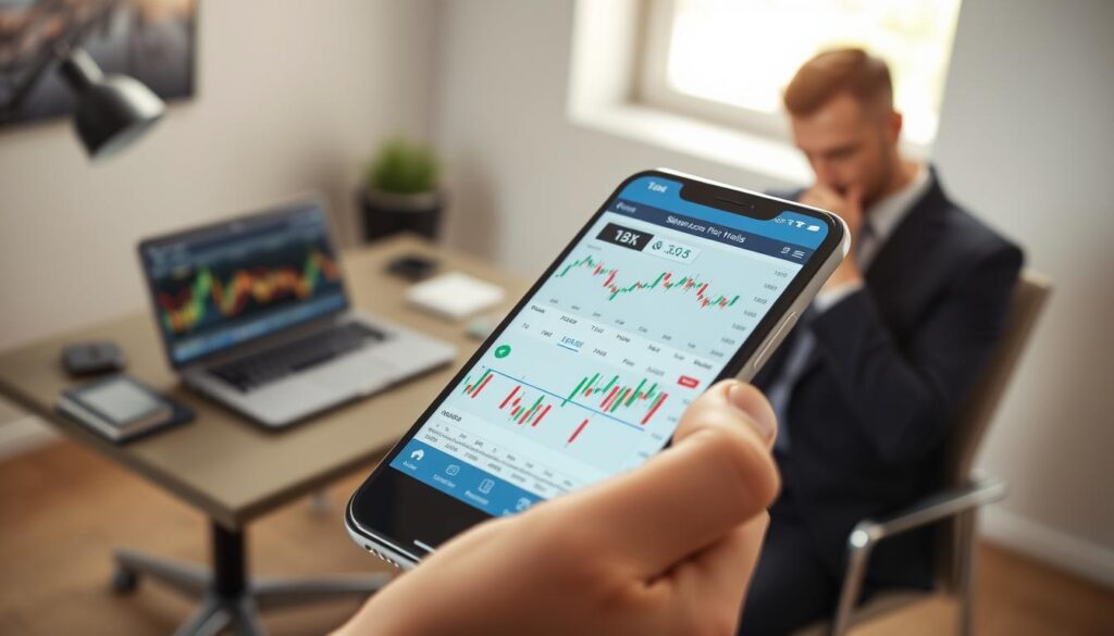 FOREX.com mobile app charting tools