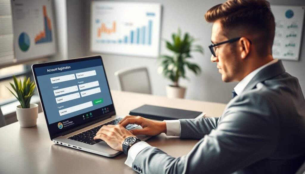 live account registration process