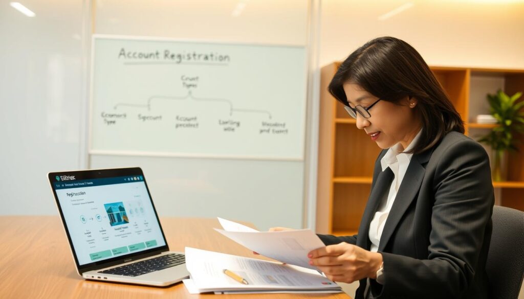 account types and registration process